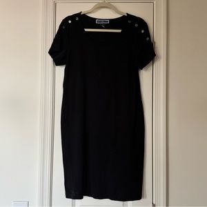 Karen Scott Sports Women's Short Sleeve T-shirt Dress - Black - M